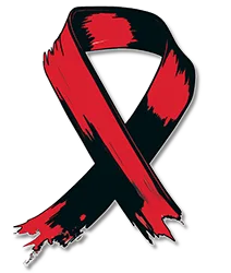 Get Support Red HIV awareness ribbon